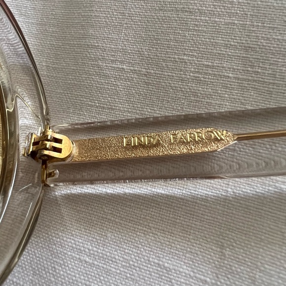 New Stylish Gold-Tinted Sunglasses Linda Farrow - Picture 3 of 8